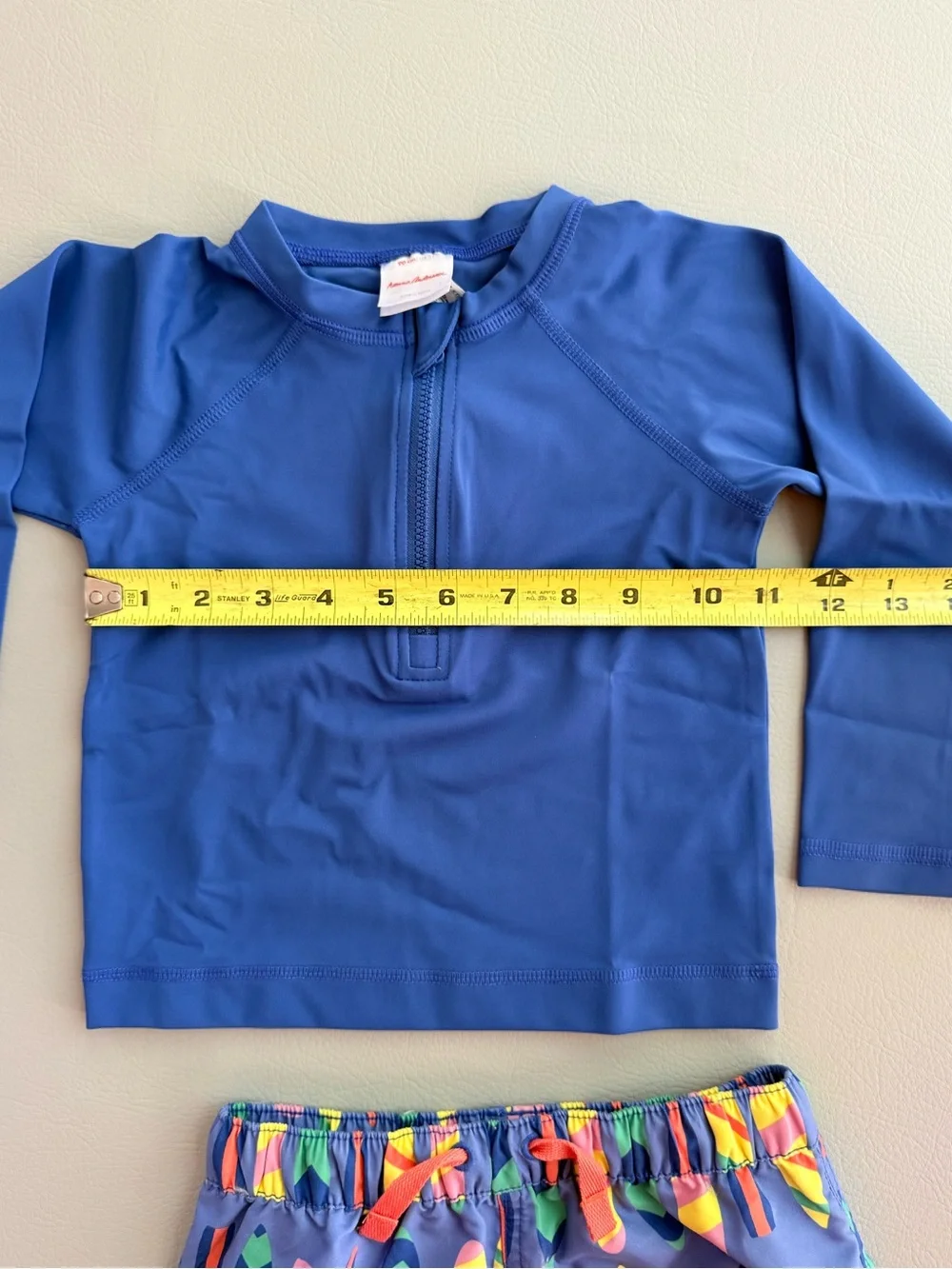 Hanna Andersson Baby Rashguard & Swim Trunks Set Surfboards Blue 3T NEW